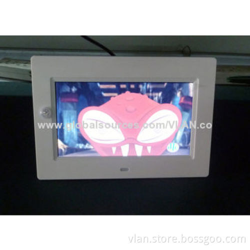 7-inch digital photo frames with video playback and human body IR sensorNew
